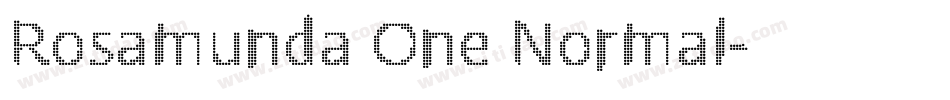 Rosamunda One Normal字体转换
